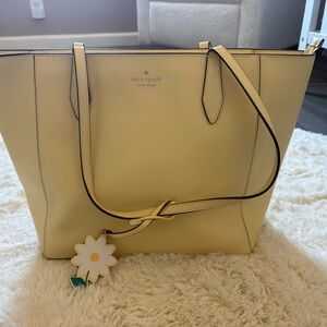 Authentic Kate Spade Yellow Tote with Daisy Charm